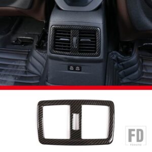 BMW X1 F48 X2 F47 2016-21 ABS カーボン後列エアコンエアアウトレットフレーム装飾ステッカーカーアクセサリー - A carbon fiber