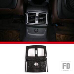 BMW X1 F48 X2 F47 2016-21 ABS カーボン後列エアコンエアアウトレットフレーム装飾ステッカーカーアクセサリー - B black wood grain