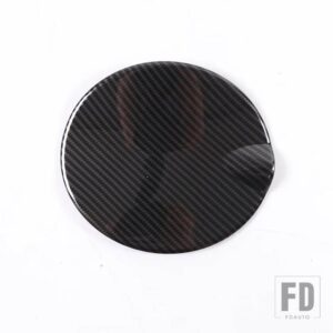 ABS カーボン/ブラックフィアット 500 2016-2024 アウター燃料タンクキャップ装飾ステッカーカーアクセサリー - Carbon Fiber