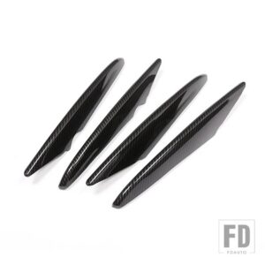 ABS クローム吸気グリルストリップトリムカーアクセサリー GLCクラス X253 GLC260 GLC300 2017-20194個 - Carbon Fiber