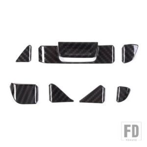 シボレー ABS カーボン/レッドコルベット C8 Z51 Z06 2020-2023 カーエアコンベント装飾ステッカーカーアクセサリー - Carbon Fiber