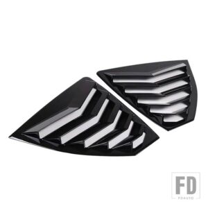 スバル WRX S4 STI VB 2022-2023 ABS カーボンリアウィンドウトライアングル外装シャッターディフレクター装飾 ACCESSRORIES - Black