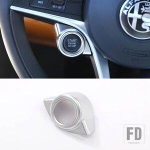 ABS カーボンアルファロメオジュリア STELVIO 2017 2018 2019 ステアリングホイールカバートリムインテリアアクセサリー - Style I-1 pcs