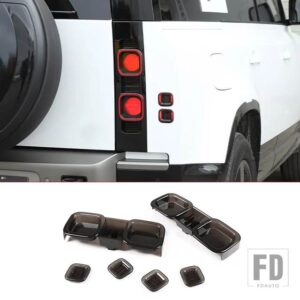 ランドローバー ディフェンダー 110 20-24 黒テールライトカバーブレーキライトワイドインジケーターカバー装飾アクセサリー - Style A