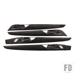BMW 4個 カーボン X1 F48 2016-2018 ABS プラスチック室内ドア装飾ストリップカバートリム X2 F47 2018 - Black Wood Grain
