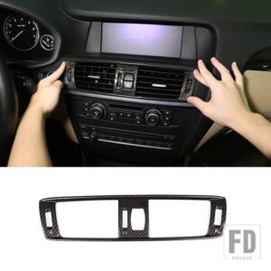 BMW ABS カーボン X3 X4 F25 F26 2011-2017 カーインテリアセンターコントロールパネルステアリングホイールドアトリムステッカーアクセサリー - 9