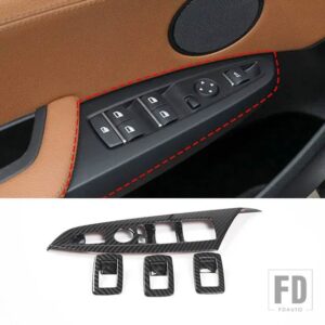 BMW ABS カーボン X3 X4 F25 F26 2011-2017 カーインテリアセンターコントロールパネルステアリングホイールドアトリムステッカーアクセサリー - 3