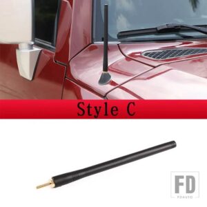 トヨタ FJ クルーザー 2006-2021 ブラックカーラジオアンテナ装飾外装アクセサリー 16 19 32 34 cmアンテナ - Style C 19 CM