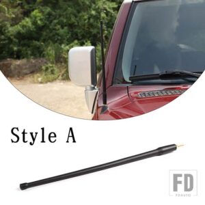 トヨタ FJ クルーザー 2006-2021 ブラックカーラジオアンテナ装飾外装アクセサリー 16 19 32 34 cmアンテナ - Style A 34 CM