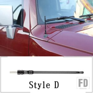 トヨタ FJ クルーザー 2006-2021 ブラックカーラジオアンテナ装飾外装アクセサリー 16 19 32 34 cmアンテナ - Style D 16 CM