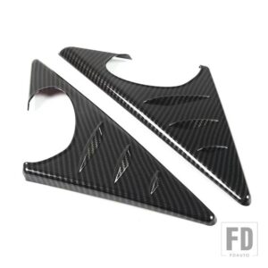 BMW ABS カーボン 3シリーズ E90 2005-2012 バックミラーサイドトライアングルスポイラートリム装飾ステッカーカーアクセサリー - Carbon Fiber