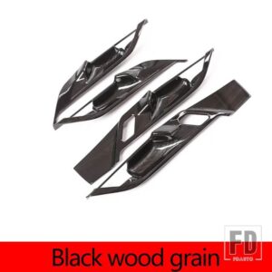 BMW X2 F47 2018 2019 カーボン ABS インテリアドアボウルカバートリム X1 F48 2016-2019 カーアクセサリー 4個 - Black Wood Grain