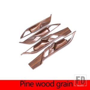 BMW X2 F47 2018 2019 カーボン ABS インテリアドアボウルカバートリム X1 F48 2016-2019 カーアクセサリー 4個 - Pine Wood Grain