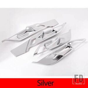 BMW X2 F47 2018 2019 カーボン ABS インテリアドアボウルカバートリム X1 F48 2016-2019 カーアクセサリー 4個 - Silver
