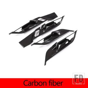 BMW X2 F47 2018 2019 カーボン ABS インテリアドアボウルカバートリム X1 F48 2016-2019 カーアクセサリー 4個 - Carbon Fiber
