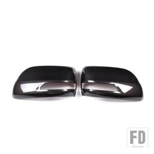 トヨタ ランドクルーザープラド FJ150 150 2010-2019 ABS クロームサイドバックミラーキャップカバートリムアクセサリー - Carbon Fiber