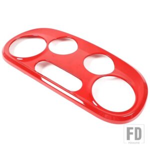 ABS 赤フィアット 500 2016-2023 カーエアコン調整スイッチ装飾フレームステッカーカーアクセサリー - Red