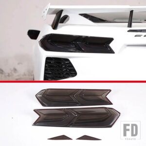 シボレー コルベット C8 Z51 Z06 2020-2023 テールライトカバーブレーキライトワイドインジケータカバーカーアクセサリー - Style A