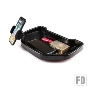 トヨタ タンドラ 2014-2020 ABS 黒中央制御ダッシュボード電話ホルダー収納ボックス電話ホルダートレイカーアクセサリー - Style A