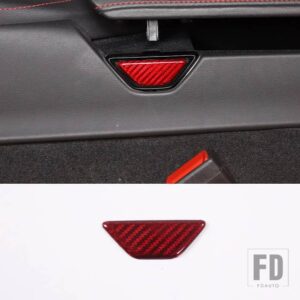 シボレー 左ハンドルカーボンスタイルアームレストボックススイッチカバーコルベット C8 2020-23 オートインテリアアクセサリー - Real carbon fiber2