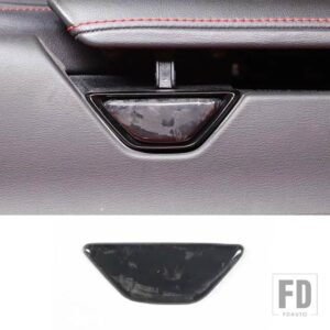 シボレー 左ハンドルカーボンスタイルアームレストボックススイッチカバーコルベット C8 2020-23 オートインテリアアクセサリー - Forged Pattern