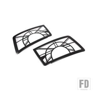 ランドローバー ディフェンダー 110 2020-2024 ステンレスヘッドライトランプシェードネットカバーアクセサリー - Black Style C