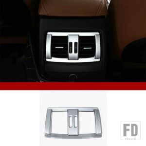 BMW 3/4シリーズ 3GT F30 F31 F32 F34 F36 ABS アームレストボックスリア空調エアアウトレットフレームカバートリムカーアクセサリー - Style A Silver