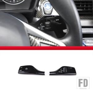 BMW ブラック/カーボンスタイルウィンカーワイパースイッチトリムロッド F20 F30 F10 F15 F16 F49 F52 G01 G02 G05 カーアクセサリー - Style B Black