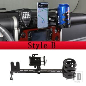 トヨタ FJ クルーザー 2007-2021 合金中央制御計器パネル電話ホルダーカーアクセサリー新 - Style B