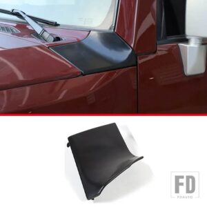 トヨタ FJ クルーザー 2007-2020 黒カーボンフロントサイドアッパーフェンダーパネルアンテナベーストリムカバーカーアクセサリー - 1 pcs left