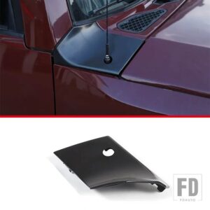 トヨタ FJ クルーザー 2007-2020 黒カーボンフロントサイドアッパーフェンダーパネルアンテナベーストリムカバーカーアクセサリー - 1 pcs right