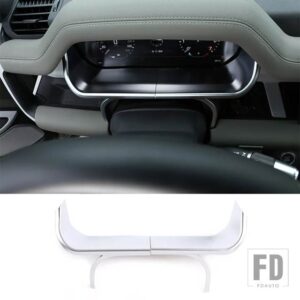 ランドローバー LHD 2個 ディフェンダー 110 130 2020-2024 ABS カーボンダッシュボードディスプレイ装飾フレームカーアクセサリー - Silver