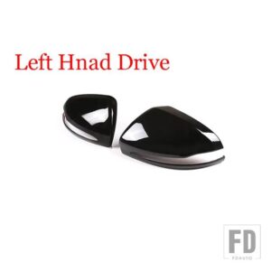 メルセデスベンツ 2個 RHD と LHD C W205 E W213 GLCクラス X253 Sクラス W222 ABS バックミラーキャップカバートリムアクセサリー - For LHD Black