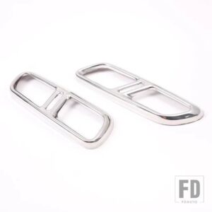 ランドローバー レンジローバースポーツ 2023 2024 ステンレス黒マフラーテール喉カバー装飾アクセサリー - Style B Silver