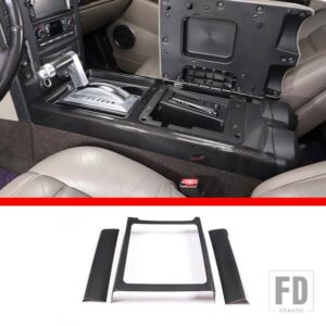 ハマー H2 2003-2007 ABS ダッシュボードサイドエアコンアウトレットフレーム装飾ステッカーインテリアアクセサリー - Style C Carbon fiber