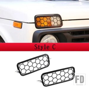 合金ヘッドライトカバーウィンカーフォグライトカバー LADA NIVA 4X4 2009-2019 カーアクセサリー - Style 6