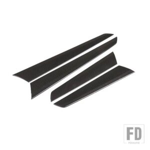 メルセデスベンツ ABS クロームインテリアドア装飾パネルカバートリム Cクラス W204 C180 C200 2009-2014 カーアクセサリー - Carbon Fiber