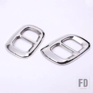 ベンツ GLA GLB クラス GLA200 220 260 2015-2019 ステンレスリアバンパーデュアルマフラートリム排気カバーカーアクセサリー - Bright Silver
