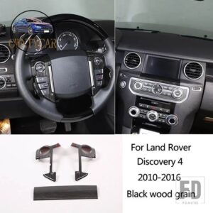 ランドローバー ディスカバリー 4 LR4 10-16 黒木目車中央制御計器パネルインテリア装飾フレームアクセサリー - Style 8