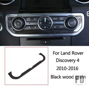 ランドローバー ディスカバリー 4 LR4 10-16 黒木目車中央制御計器パネルインテリア装飾フレームアクセサリー - Style 9