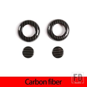 ランドローバー ABS クロームカーシートヘッド調整ボタンカバートリムディフェンダー 110 2020-2022 カーアクセサリー - Carbon Fiber
