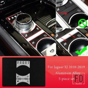 ジャガー XF XJ 2010-2019 インテリア中央制御シフトパネルボタン装飾ステッカーカーアクセサリー - For XJ 2010-20194