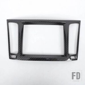 プラスチックカーボンスタイルインテリアナビゲーションボックスフレームカバートリムアクセサリーマセラティレバンテ 2016 スタイリング - Carbon Fiber