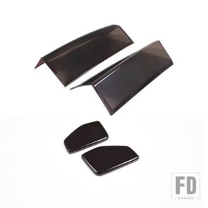 ハマー H3 2005-2009 ABS 黒テールライトカバーブレーキライトワイドインジケータカバー装飾アクセサリー - 4 pcs