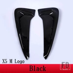 BMW X5 F15 X5M F85 2014-2018 ABS クローム/ブラック/カーボン車サメエラサイドフェンダーベントステッカーカーアクセサリー - Black M Logo