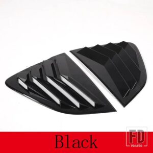 マツダ MX-5 2016-2023 ABS マットブラックリアウィンドウトライアングル外装シャッターディフレクター装飾 ACCESSRORIES - Black
