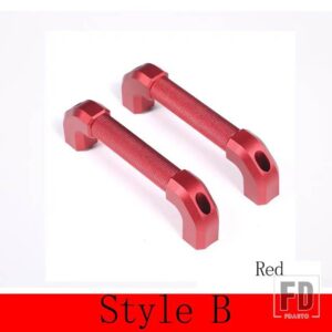 ランドローバー ディフェンダー 90 110 2004-2018 車内アルミ A ピラードアハンドル装飾カーアクセサリー - Style B Red