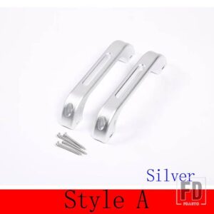 ランドローバー ディフェンダー 90 110 2004-2018 車内アルミ A ピラードアハンドル装飾カーアクセサリー - Style A Silver