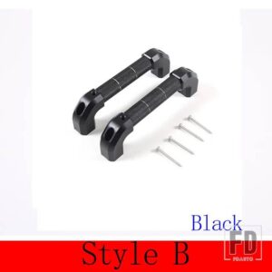 ランドローバー ディフェンダー 90 110 2004-2018 車内アルミ A ピラードアハンドル装飾カーアクセサリー - Style B Black