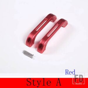 ランドローバー ディフェンダー 90 110 2004-2018 車内アルミ A ピラードアハンドル装飾カーアクセサリー - Style A Red